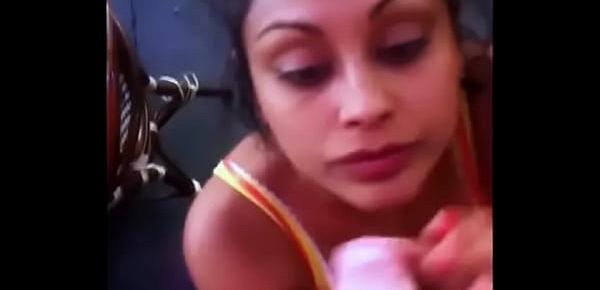  Priya Rai sucking D in a gym